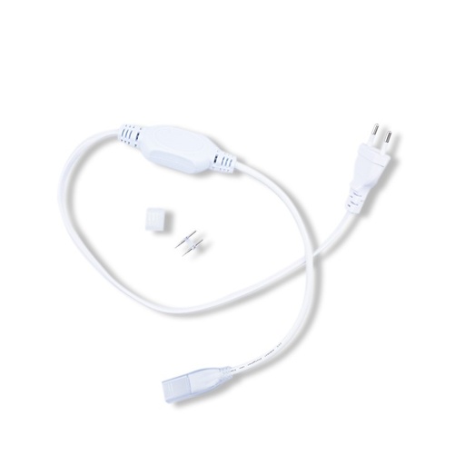 [749820] Câble alimentation + emb fin + connecteur pin male/male neon flex 18x11 mm